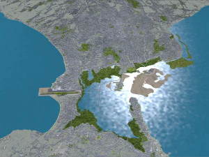 Denpasar city bali indonesia 30km 3D Model