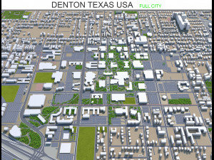 denton city texas usa 40km 3D Model