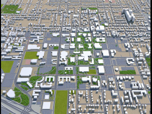 denton city texas usa 40km 3D 模型