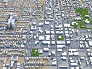 denton city texas usa 40km 3D 模型