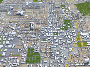 denton city texas usa 40km 3D 模型
