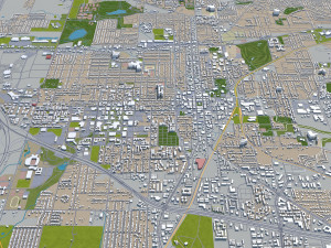 denton city texas usa 40km 3D 模型