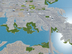 denton city texas usa 40km 3D 模型