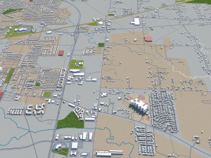 denton city texas usa 40km 3D 模型