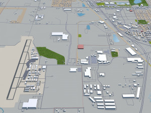 denton city texas usa 40km 3D 模型