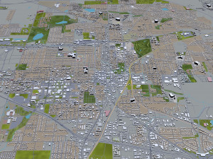 denton city texas usa 40km 3D 模型