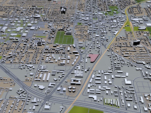 denton city texas usa 40km 3D 模型