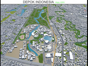 depok city indonesia 30km Modello 3D