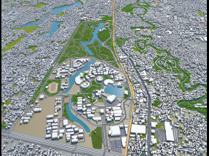 depok city indonesia 30km Modelo 3D