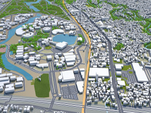 depok city indonesia 30km Modelo 3D