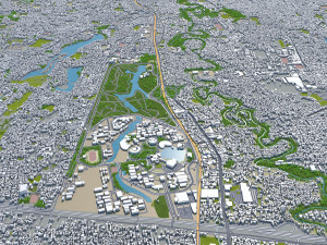 depok city indonesia 30km Modelo 3D