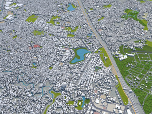 depok city indonesia 30km Modelo 3D