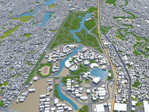 depok city indonesia 30km Modelo 3D
