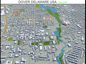 dover city delaware usa 20km 3D Модель