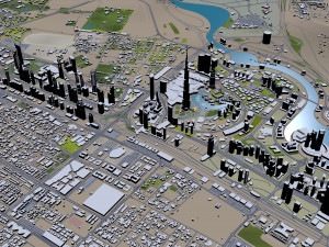 Dubai business bay city uae 10km 3D Model