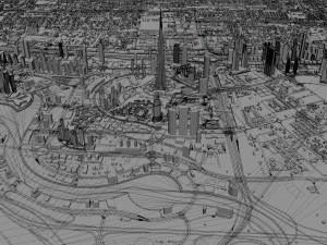 Dubai business bay city uae 10km 3D Model