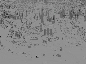 Dubai business bay city uae 10km 3D Model