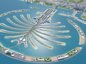 Dubai marina city uae 10km Model 3D