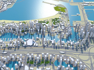 Dubai marina city uae 10km Model 3D