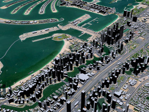 Dubai marina city uae 10km Model 3D