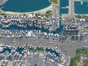 Dubai city united arab emirates 80km Modello 3D
