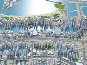 Dubai city united arab emirates 80km Modello 3D