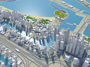 Dubai city united arab emirates 80km Modello 3D