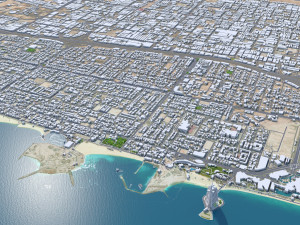 Dubai city united arab emirates 80km Modello 3D