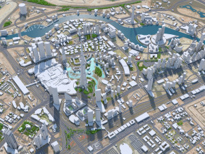 Dubai city united arab emirates 80km Modello 3D