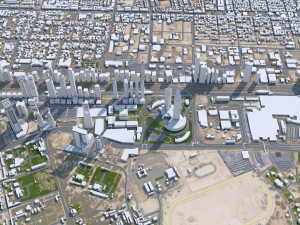 Dubai city united arab emirates 80km Modello 3D