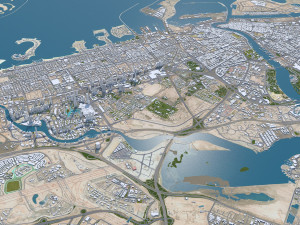 Dubai city united arab emirates 80km Modello 3D