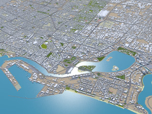 Dubai city united arab emirates 80km Modello 3D