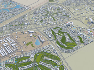 Dubai city united arab emirates 80km Modello 3D