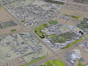 Dubai city united arab emirates 80km Modello 3D