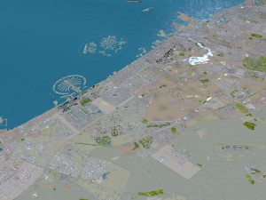 Dubai city united arab emirates 80km Modello 3D