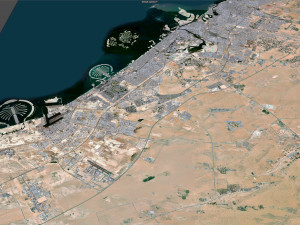 Dubai city united arab emirates 80km Modello 3D