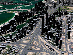 Dubai city united arab emirates 80km Modello 3D