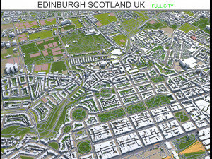 edinburgh city scotland uk 50km 3D Model