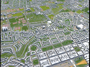 edinburgh city scotland uk 50km 3D Model