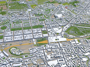 edinburgh city scotland uk 50km 3D Model