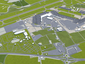 edinburgh city scotland uk 50km 3D Model