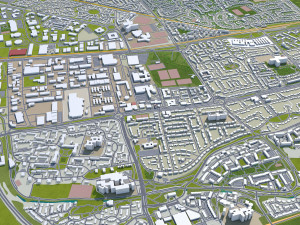 edinburgh city scotland uk 50km 3D Model