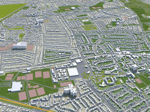 edinburgh city scotland uk 50km 3D Model