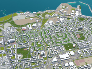 edinburgh city scotland uk 50km 3D Model