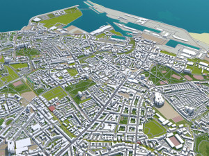 edinburgh city scotland uk 50km 3D Model