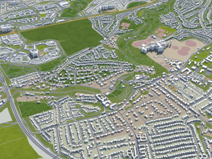 edinburgh city scotland uk 50km 3D Model