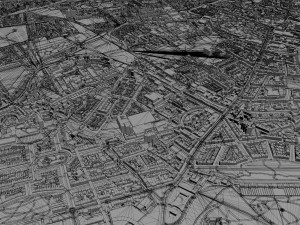 edinburgh city scotland uk 50km 3D Model