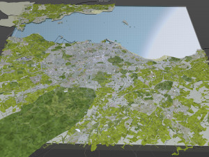 edinburgh city scotland uk 50km 3D Model