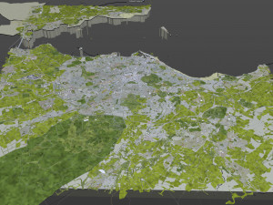 edinburgh city scotland uk 50km 3D Model