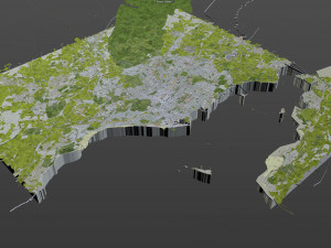 edinburgh city scotland uk 50km 3D Model